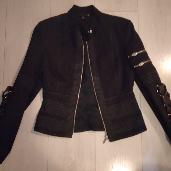 RK Goth Punk Short Fitted Jacket - Picture 5 of 6